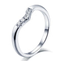 Wedding Engagement Silver Ring Rhodium Plated With 3A Cubic Zircon for Woman Rings Daily Wear Nickel Free Lead Free Jewelry