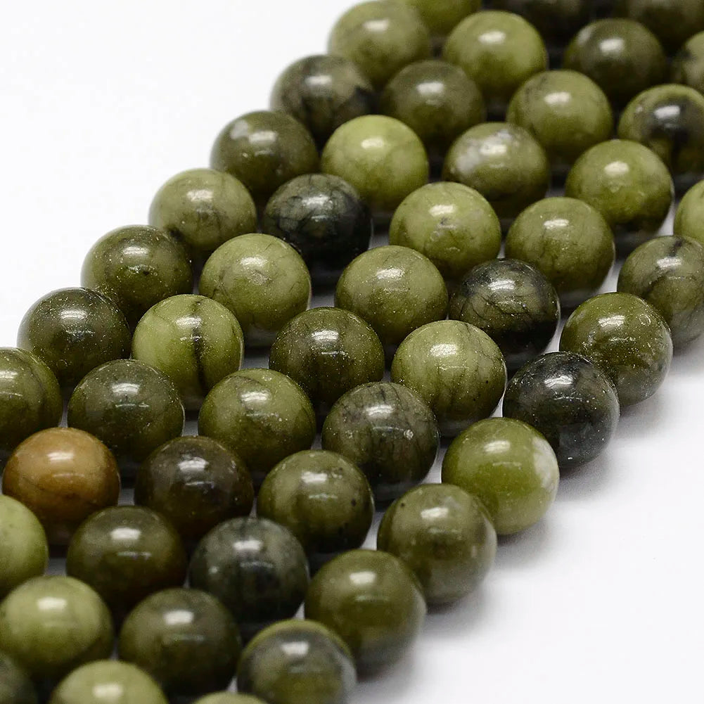 PandaHall 4mm 6mm 8mm 10mm 12mm Natural Chinese TaiWan Jade Beads