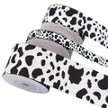 Wholesale DIY Handmade Heat Transfer Cow Pattern Wrap Grosgrain Ribbon for Bowknot Party Decoration