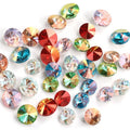 Hot Sales 3D Rivoli Shape Pointback LA Light Color Crystal Glass Loose for DIY Jewelry Hot Selling for Jewelry lovers