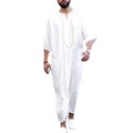Casual Saudi Loose Medel East Muslim Abaya Arabic Kaftan Jalabiya for Men Thobe Islamic Clothing Plus Size