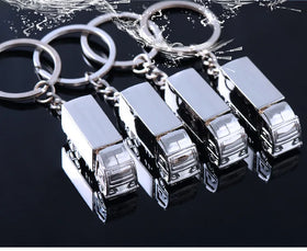 Wholesale Creative Custom logo Mini Simulation Metal 3D Truck Keychain Holder Key Rings Promotional Metal Key Chains Car Keyring