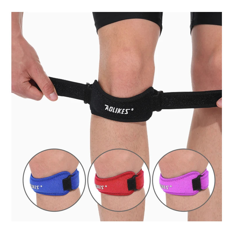 Olikes Adjustable Neoprene Knee Protector Support Patella Belt Sports Fitness Gym Workout Running Knee Belt Straps Protection