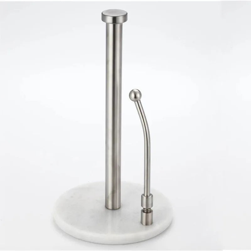 Kitchen Paper Towel Holder Countertop Marble Base Stainless Steel Kitchen Paper Towel Holder Kitchen Tissue Roll Holder