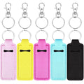 High-Quality DIY Key Fob Kit Genuine Leather Blanks with Rings for Custom Name Logo Engraving Projects Key Fob Kits