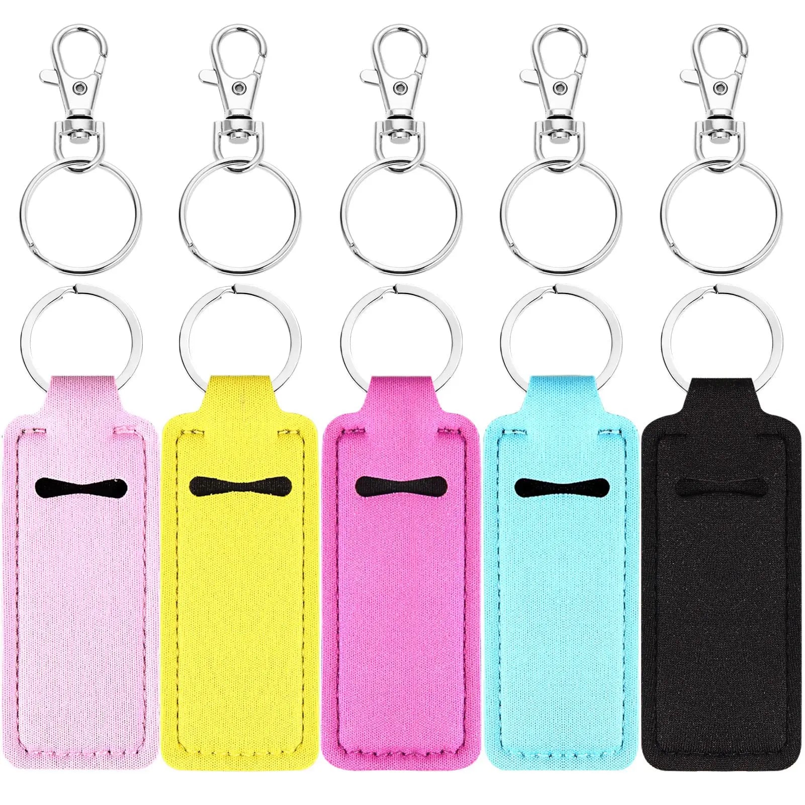 High-Quality DIY Key Fob Kit Genuine Leather Blanks with Rings for Custom Name Logo Engraving Projects Key Fob Kits