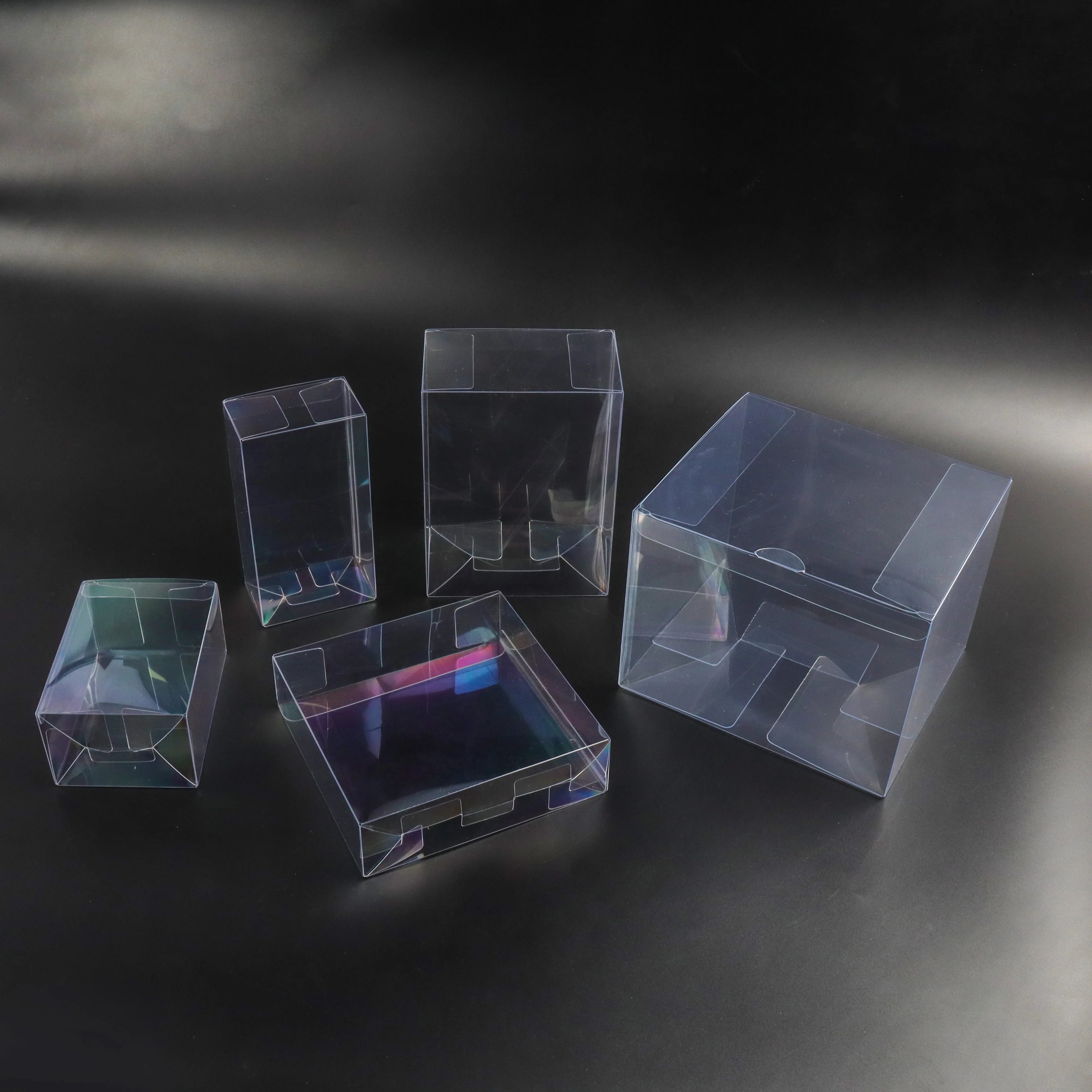 Custom Sizing Recyclable PET PVC Clear Gift & Craft Display Boxes with Sturdy Construction Eco-friendly Packaging and Embossing
