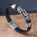 New Arrival Vintage Handmade Braided Genuine Leather Bracelet With Stainless Steel Magnetic Clasp for Men Jewelry
