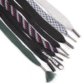 Custom Design 5mm 6mm Non Elastic Nylon Flat Drawcord With Metal Tips Print logo Garment Use Drawstring