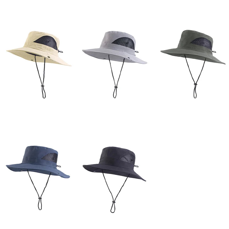 Wholesale Custom Logo Wide Brim Sun Golf Safari Beach Floppy Summer Straw Garden Fisherman Fishing Hiking Outdoor Bucket Hat