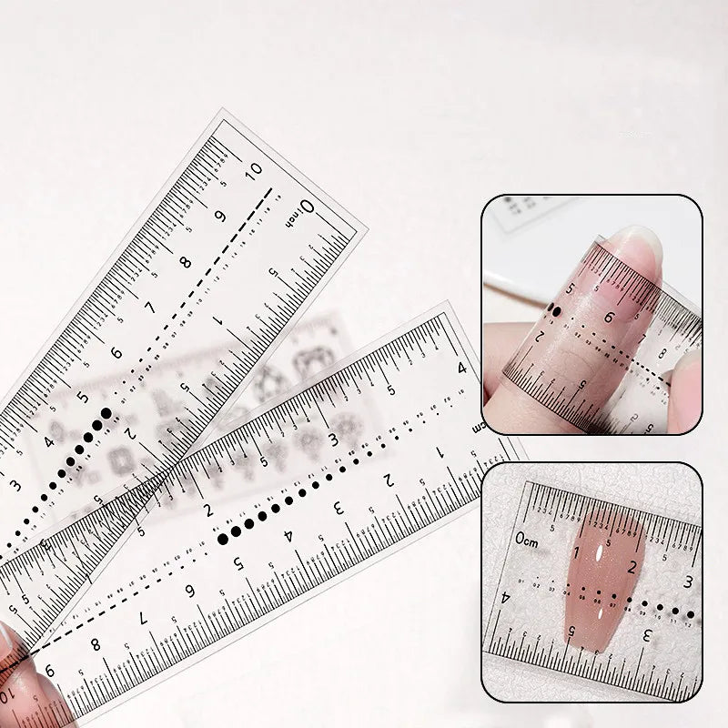 Nail Art False Nails Size Measurement Transparent Soft Ruler