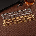 High Quality Polish Stainless Steel Bracelet Wide Cuban Link Chain Titanium Steel Bracelet for Men
