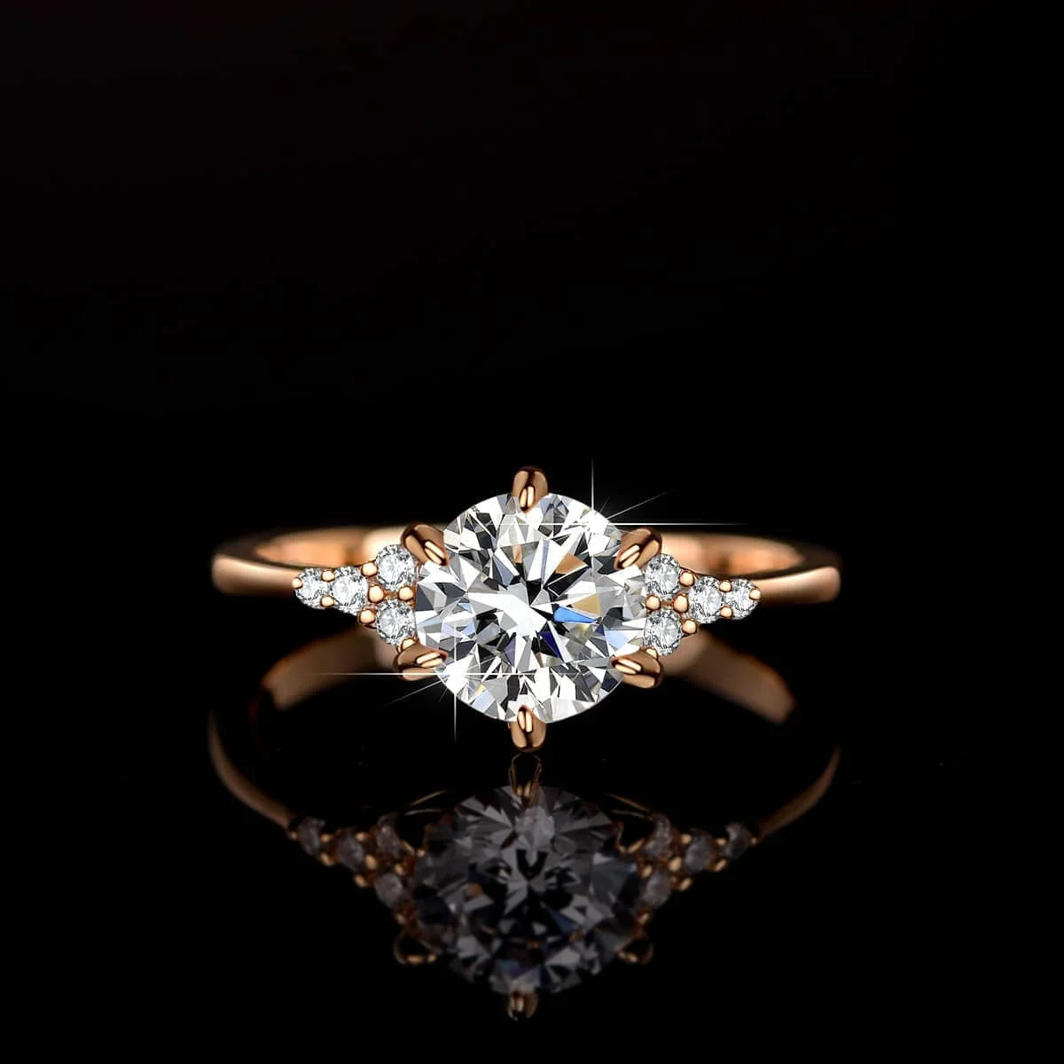 Customized Moissanite Wedding Ring S925 Sterling Silver 1Carat Moissanite Ring Unique Design Factory Wholesale