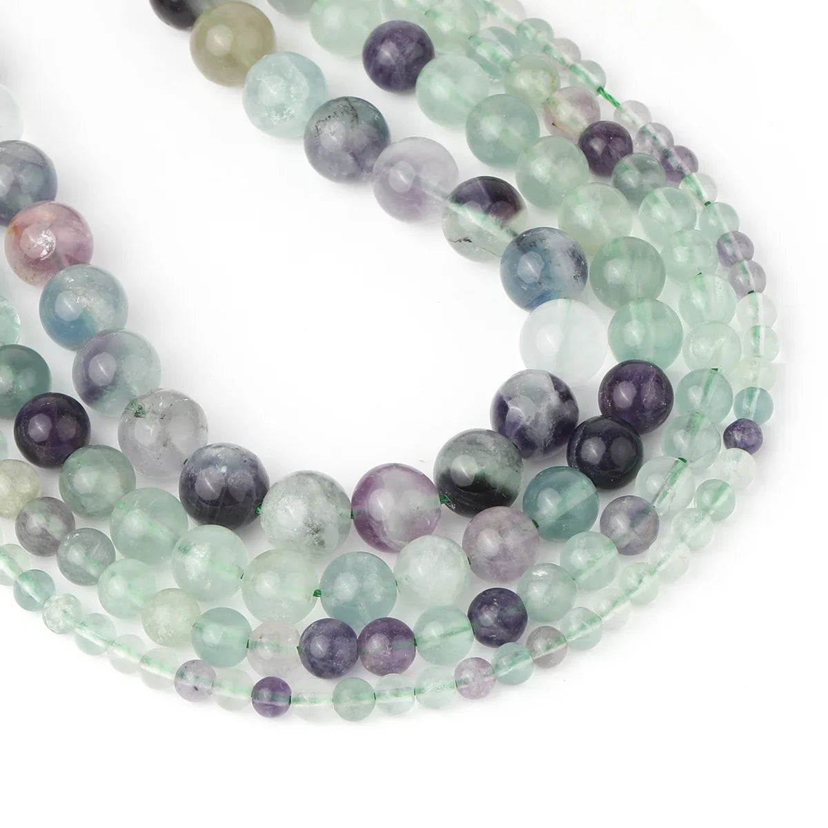 Wholesale Natural Stone Beads Colorful Fluorite Stone Loose Beads for Jewelry Making Diy Necklace