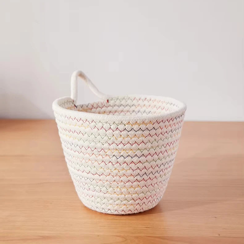 Durable Small Cotton Storage Basket Cheap Mountable Decorative Fabric Baskets