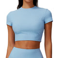 Quick Drying Short Sleeved Yoga Clothes Outdoor Casual Tops Training and Fitness Clothes Running Sports Short Sleeves