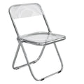 2025 Hot Selling Luxury Modern Transparent Acrylic Dining Chairs with Metal Frame and Hard Seats for Home & Hotel Use