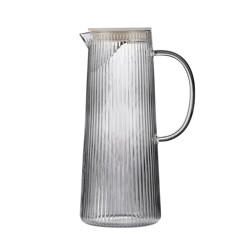 Glass Beverage Juice Water Tea Glass Jug Pitcher Glass Jug with Lid