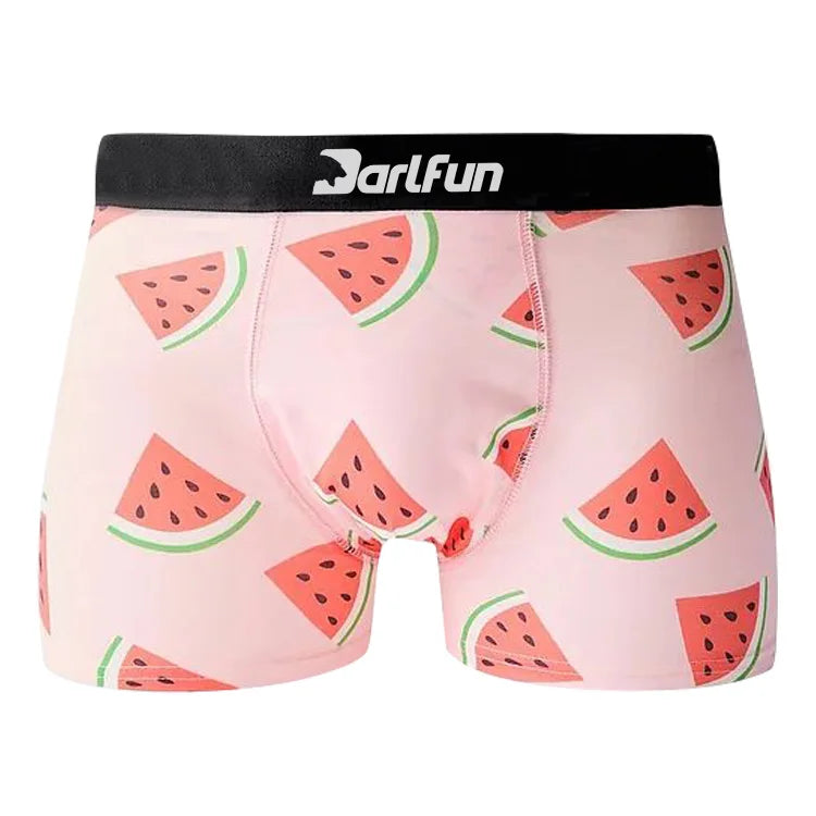 Summer Fashion Men's Printed Underpants Classic Comfortable Breathable Boxer Briefs Spandex/Polyester Quick Dry Anti-Bacterial
