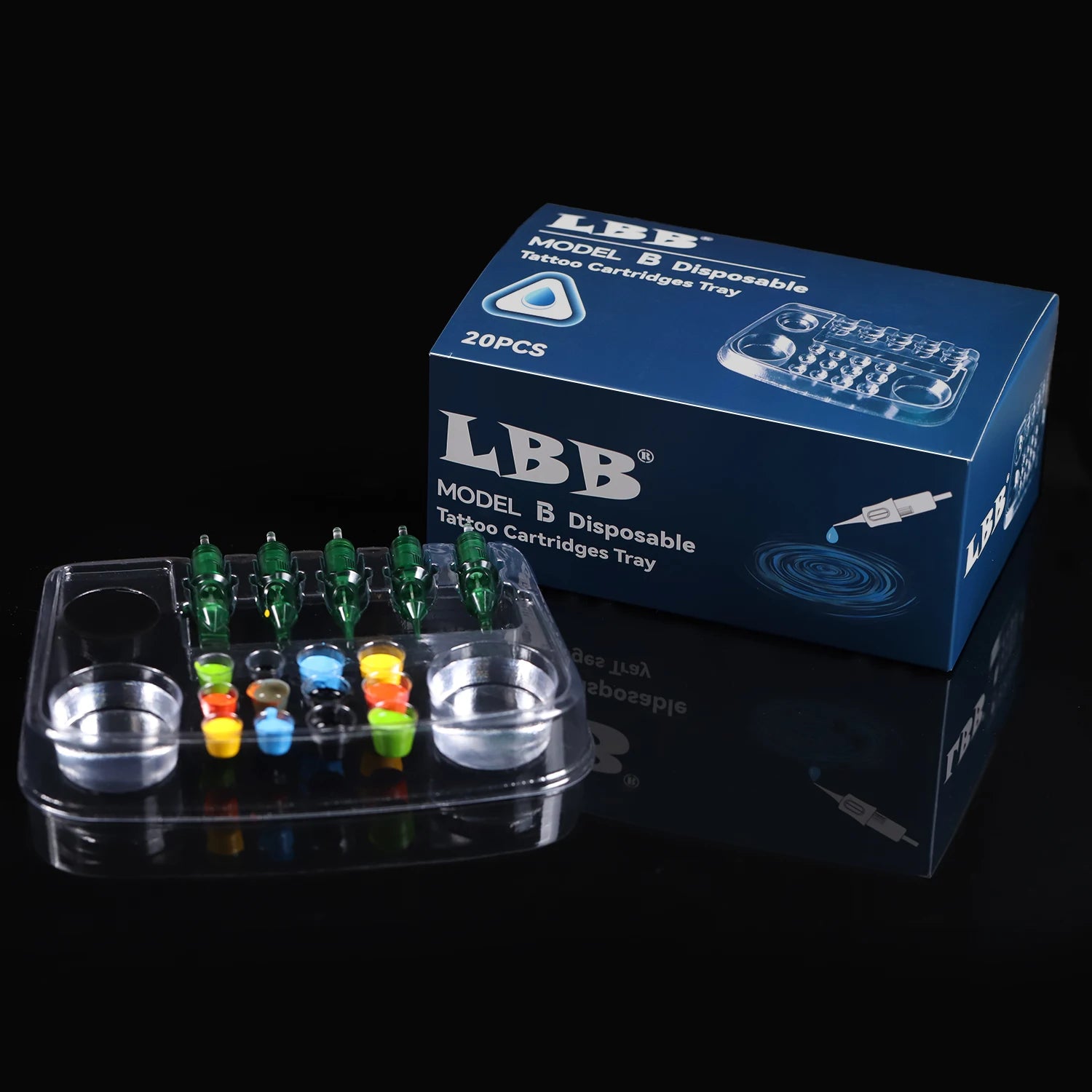 20pcs Disposable Tattoo Ink Cup Holder Tattoo Ink Pigment Tray Permanent Makeup Tattoo Cartridges Tray