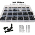 2010pcs/box M1 M1.2 M1.4 M1.7 M2 M3 M4 Black Mix Sizes Set Kit Mini Micro Cross Pan Phillips Round Head Wood Self Tapping Screw