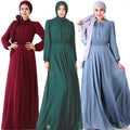 2022 Spring and Summer Classic Muslim Elegant Lady Lantern Sleeve Ethnic Dress Islamic India Pakistan Robe Casual Dress