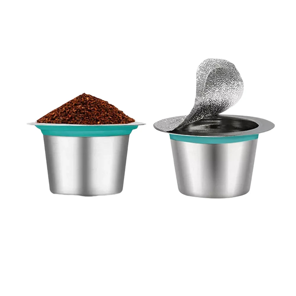 1PCS Empty High Grade Material SUS304 Cafeteras Reusable Italian Coffee Filters Cup Refil Capsules for Nespresso