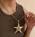 Wholesale Jewelry Fashion Starfish Necklace Personality Summer Ocean Style Necklace for Women
