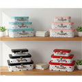 Printed Letter Pattern Gift Box 3-Piece Set Preserved Flower Box Fashion Carry-on Gift Packaging Box
