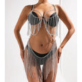 RL-94 Wholesale Fashion Women Jewelry Sexy Multi Layers Bra Long Chain Tassel Body Chain
