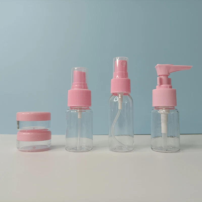 XIECHU Travel Split Bottle Set Refillable Pump/Spray Dispenser Portable Toiletries & Lotion Set