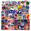 100Pcs America President National Flag Cool USA Sticker for Home Fidge Phone Car Bicycle Laptop Graffiti Stickers Label