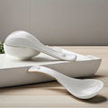 Wholesale Bulk Small Chinese Soup Spoon Porcelain Ceramic Asian Restaurant Utensil Serving Ramen Dumplings Serving Small
