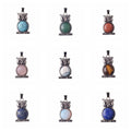 Owl Necklaces Pendant Healing Crystal Stone Pendant Necklace Reiki Spiritual Energy Gemstone Quartz Jewelry Owl Gift for Women