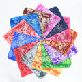 Wholesale Hip Hop Custom Print Recycled Polyester Gradation Tie Dye Square Paisley Bandanas Scarf