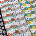 Classic Floral Embroidery With Full Sequins Wedding Party Dress Lace Fabric