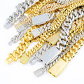 Wholesale Jewelry Hip Hop Iced Out Gold Plated 925 Sterling Silver Diamond Mossanite Moissanite Cuban Link Chain for Men