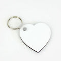 RubySub Heart Sublimation MDF Keychain Wooden Key Pendant Double Sided Blank Wedding Gift Key Chain Souvenir