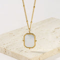 Custom Women's 316L Fine Stainless Steel Necklaces with 18K Gold Plating Nickle-Free Snake Chain Low MOQ Shell Pendant Wholesale