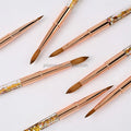 Professional Acrylic Nail Application Brush Set for Salon Use Featuring Metal Nylon Material Powder Nail Acrylic