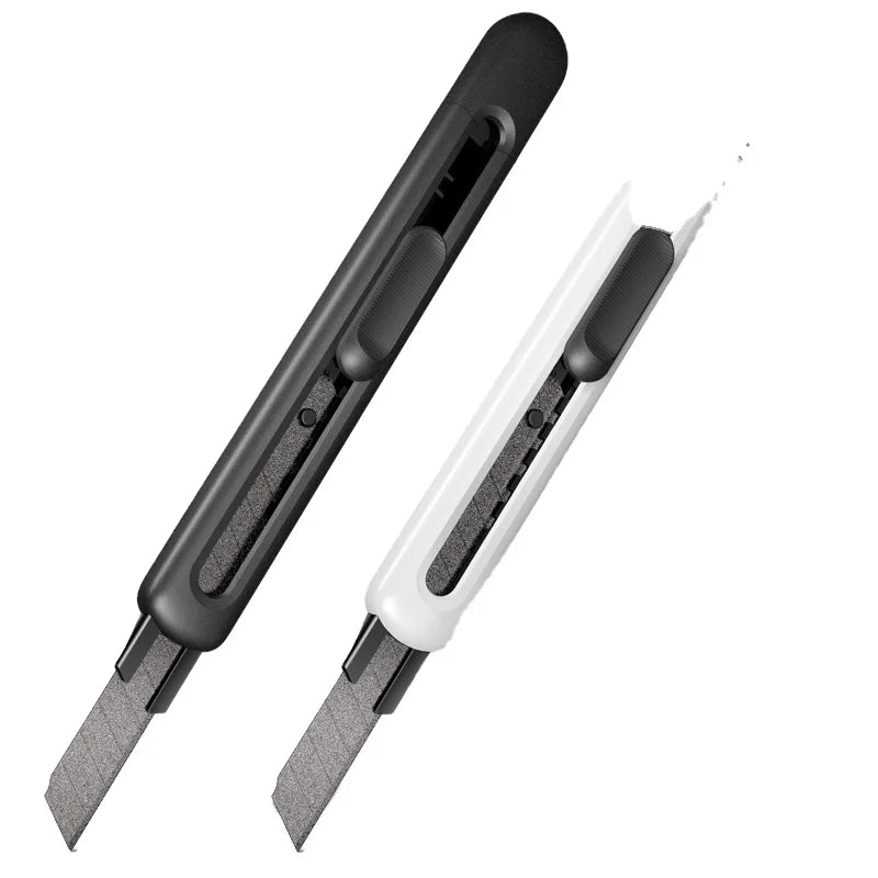 Deli TD301 White Office Art Knife Students Use Paper Cutters Anti-sticking Express Unpacking Knife 192pcs Per Carton Set