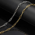 Factory Wholesale Stainless Steel Multi Size Paperclip Chain Basic Chain Necklace Accessories for Women Men