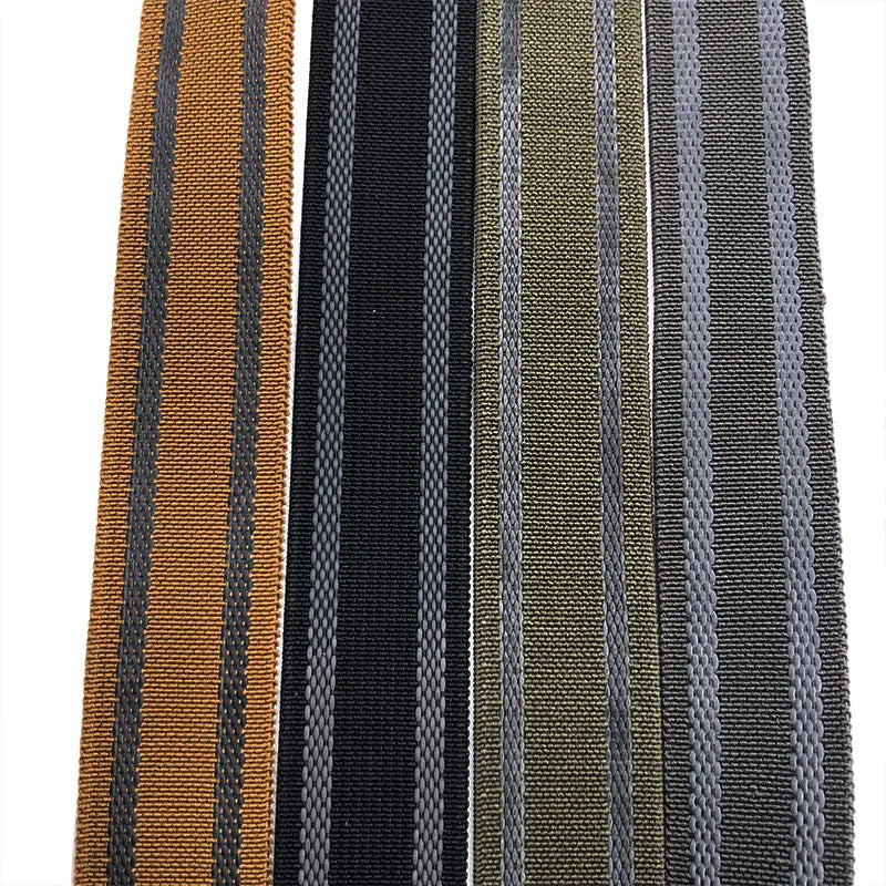 38mm Thick Weave Webbing Stretch Anti Slip Woven Polyester/Nylon Sports Fitness Jacquard Elastic Band Tactical Weaver Custom
