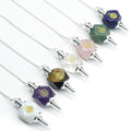 New Arrival Chakra Pendulum Reiki Natural Bead Seven Chakra Stone Pendulum Pendant
