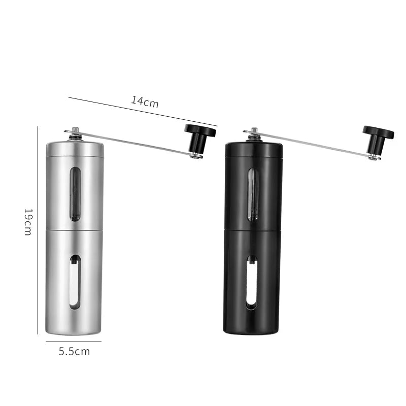 Hot Selling Small Stainless Steel Portable Manual Coffee Grinder with Adjustable Ceramic Burr & Coffee Tools