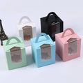 One Hole Cupcake Packing Box Multi Color with Window Bakery Packaging Cake Boxes Wholesale