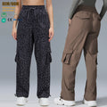 Dance Studio Joggers Lightweight Drawstring Waist Cargo Sweatpants Running Side Scrunch Pocket  Fitness Pants