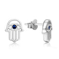 Handmade 925 Sterling Silver Rhodium Plating Fashion Hamda Fatima Hand DIY Earrings Silver Palm Tree Earring