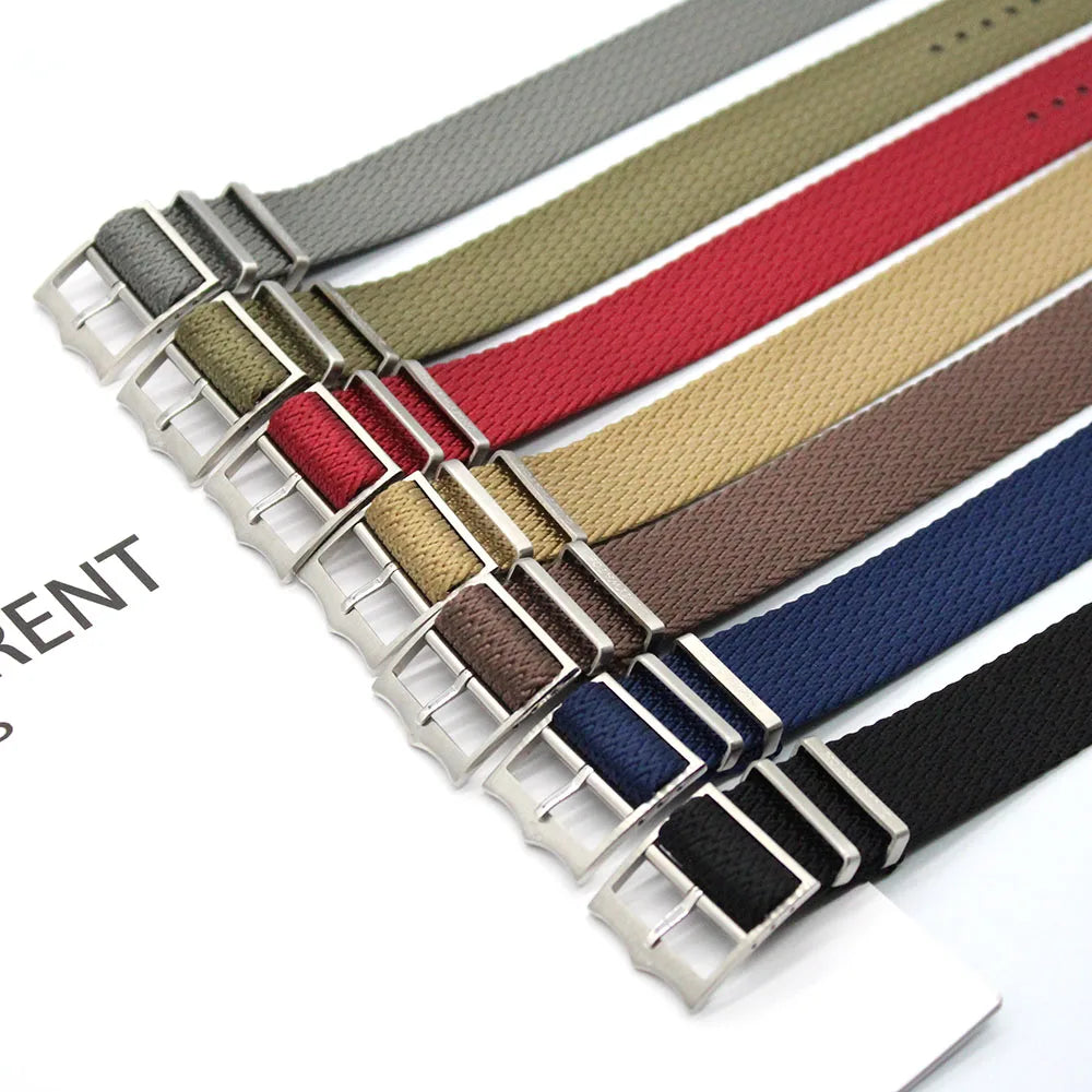 Yunse Hotsale 20mm 22mm Sharkfin Canvas Navy Blue Fabric Woven Custom Sport Fabric Nylon Watch Band One Pass MegaBDM