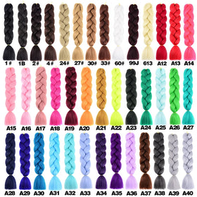 100 Color Available Braiding Hair 100g Jumbo Braid Hair 24inch Synthetic Hair Extension